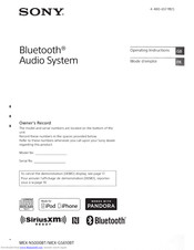 Sony MEX-N50000BT Operating Instructions Manual