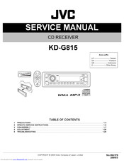 JVC KD-G815 Service Manual