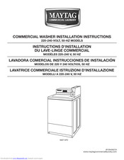 Maytag 240-VOLT Installation Instructions Manual