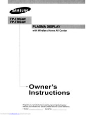 Samsung FP-T5894W Owner's Instruction Manual