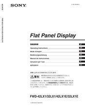 Sony FWD-42LX1 Operating Instructions Manual