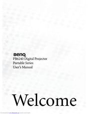 BenQ PB6240 - XGA DLP Projector User Manual