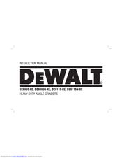 DeWalt D28065-XE Instruction Manual