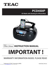 Teac PCD450iP Instruction Manual