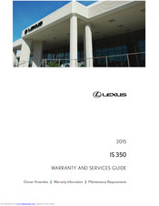 Lexus 2015 IS 250 Warranty And Services Manual