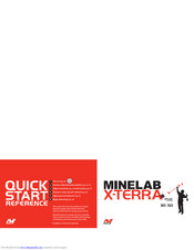 Minelab X-Terra 50 Quick Start & Reference Manual