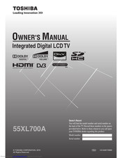 Toshiba 42XL700A Owner's Manual