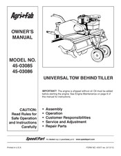 Agri-Fab 45-03085 Owner's Manual