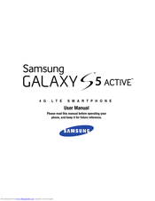 Samsung Galaxy S 5 Active User Manual