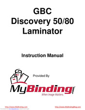 GBC Discovery 80 Instruction Manual