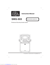 The Singing Machine SMG-903 Instruction Manual