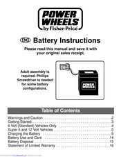 Power Wheels Power Wheels Instructions Manual