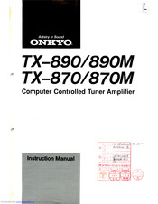 Onkyo TX-890M Instruction Manual