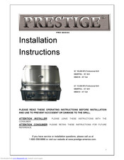 Prestige GBQRP36L Installation Instructions Manual