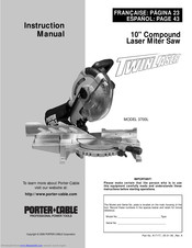 Porter-Cable 3700L Instruction Manual