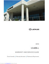 Lexus 2014 LS 600h L Warranty And Services Manual