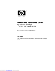 HP d325 Slim Tower Model Hardware Reference Manual