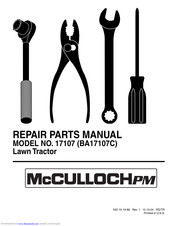 McCulloch 17107 Repair Parts Manual