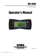 MSi MSI-8000 Operator's Manual