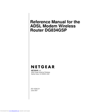 Netgear DG834GSP Reference Manual