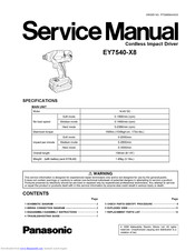Panasonic EY7540-X8 Service Manual