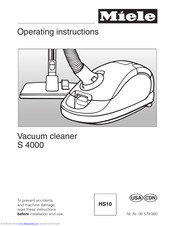 Miele S 4000 Operating Instructions Manual