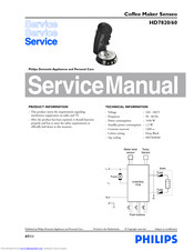 Philips HD7820/70 Service Manual