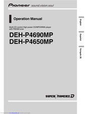 Pioneer DEH-P4690MP Operation Manual