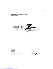 Zenith LX-140 Installation / Operating Manual | Warranty