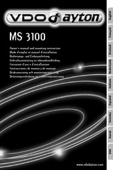 VDO MS 3100 - Owner's Manual And Mounting Instructions