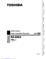 Toshiba M-684 Owner's Manual