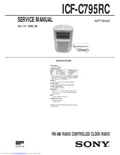 Sony Dream Machine ICF-C795RC Service Manual