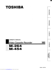 Toshiba M-454 Owner's Manual