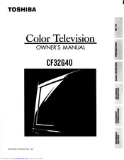 Toshiba CF32G40 Owner's Manual