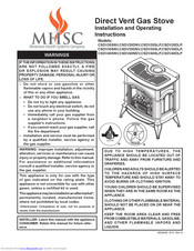 MHSC CSDV30DLP Installation And Operating Instructions Manual