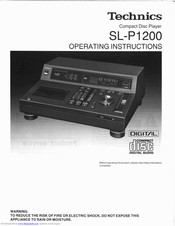 Technics SL-P1200 Operating Instructions Manual