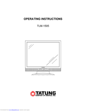 Tatung TLM-1505 Operating Instructions Manual