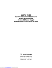 Agilent Technologies 6631B User Manual
