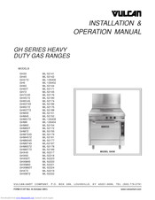 Vulcan-Hart GH45/72 Installation & Operation Manual