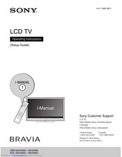 Sony Bravia XBR-65HX950 Operating Instructions Manual