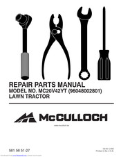 McCulloch MC20V42YT Repair Parts Manual