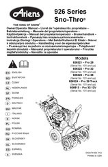 Ariens Sno-Thro 926321 Pro 28 Owner's/Operator's Manual
