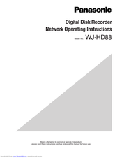 Panasonic WJ-HD88 Network Operating Instructions
