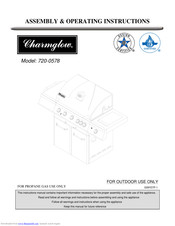 Charmglow 720-0578 Assembly & Operating Instructions