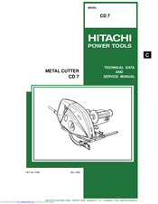 Hitachi CD 7 Technical Data And Service Manual