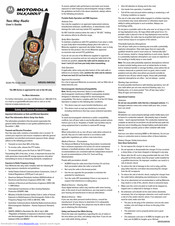 Motorola TalkAbout MR355 User Manual