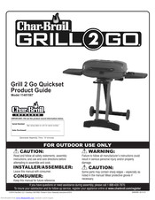 Char-Broil Grill 2 Go Quickset 11401587 Product Manual