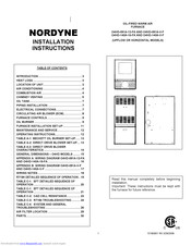 Nordyne O4HD-140A-16-FA Installation Instructions Manual