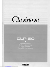 Yamaha Clavinova CLP-50 Owner's Manual