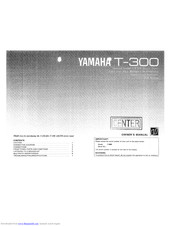 Yamaha T-300 Owner's Manual